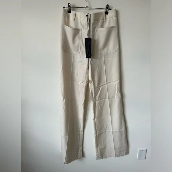 NWT Nili Lorain Christophe 100% Wool Pants in Stone Size 4 - Picture 2 of 8